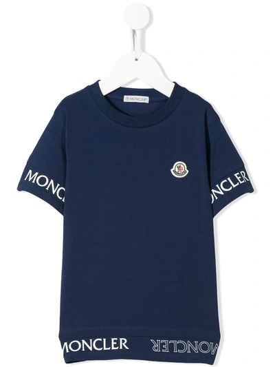 Moncler Kids T-shirt Maglia T-shirt For Girls In Blue