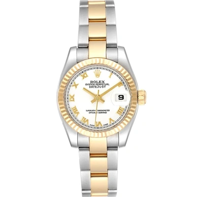 Rolex Datejust 26 Steel Yellow Gold White Dial Ladies Watch 179173 Box Card In Not Applicable