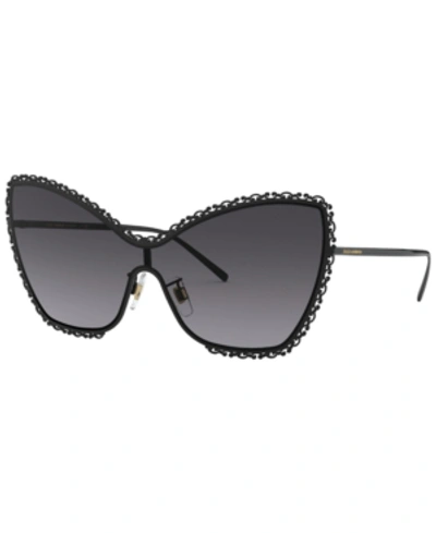D & G Women's Sunglasses, Dg2240 In Black/grey Gradient