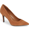 Calvin Klein Women's Gayle Pointed Toe Pumps Women's Shoes In Cognac Suede