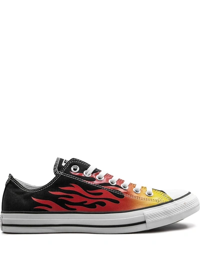 Converse Chuck Taylor All Star Low Flame Sneakers In Black
