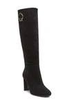 Kate Spade Women's Helana Block Heel Tall Boots In Black Suede