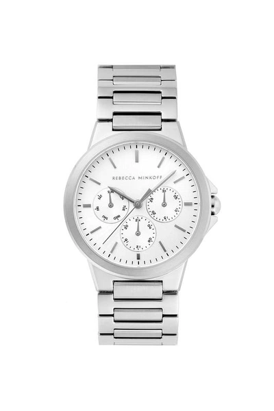 Rebecca Minkoff Womens Cali Stainless Steel Bracelet Watch 36mm In Silver