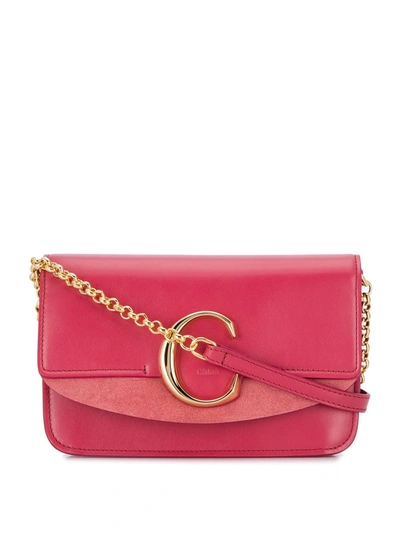 Chloé Scarlet Pink C Ring Crossbody Bag