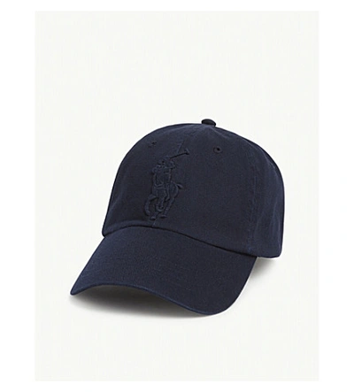 Polo Ralph Lauren Embroidered Logo Baseball Cap In Navy