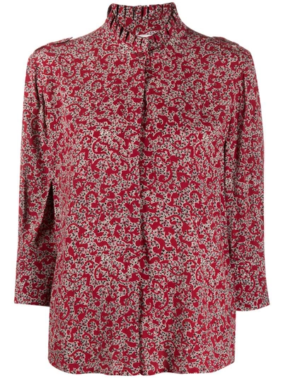 Ba&sh Catty Crepe Blouse In Red