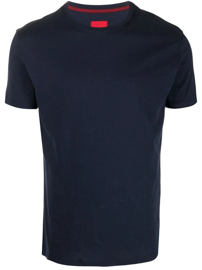 Isaia Men's Piquet Crew T-shirt In Navy