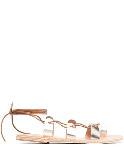 Ancient Greek Sandals Alcyone Metallic Strappy Sandals