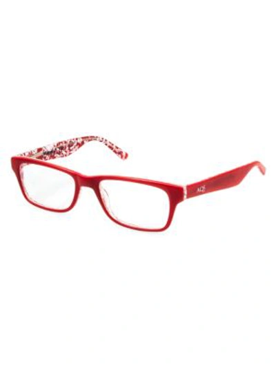 Aqs Women's Dru 48mm Eyeglasses In Red