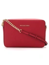 Michael Michael Kors Jet Set Travel Saffiano Leather Crossbody Bag In Rosso