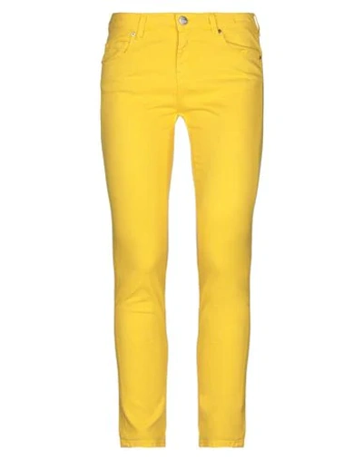 Pinko Denim Pants In Yellow