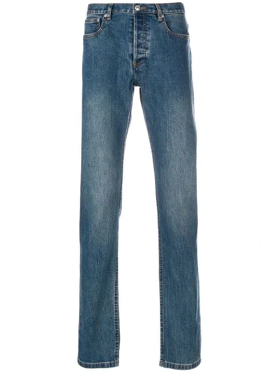A.p.c. Low-rise Straight-fit Jeans In Blue