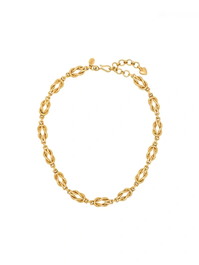 Brinker & Eliza Love Knot 24k Goldplated Necklace