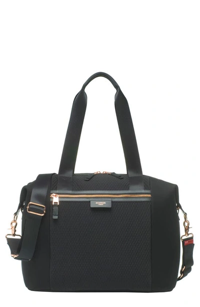 Storksak Babies' Stevie Lux Diaper Bag In Scuba Black