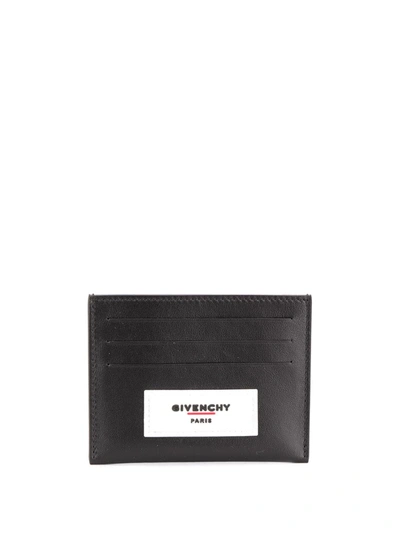 Givenchy Logo Patch Card Holder In Black