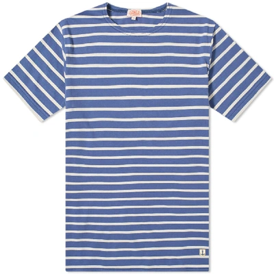 Armor-lux 73842 Mariniere Tee In Blue