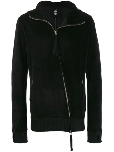 Thom Krom Off-centre Zip Jacket In Black
