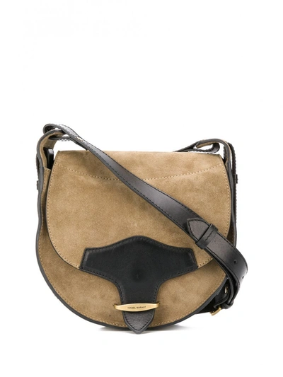 Isabel Marant Botsy Leather Shoulder Bag In Beige