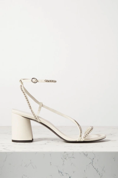 3.1 Phillip Lim / フィリップ リム Drum Crystal-embellished Leather Sandals In White