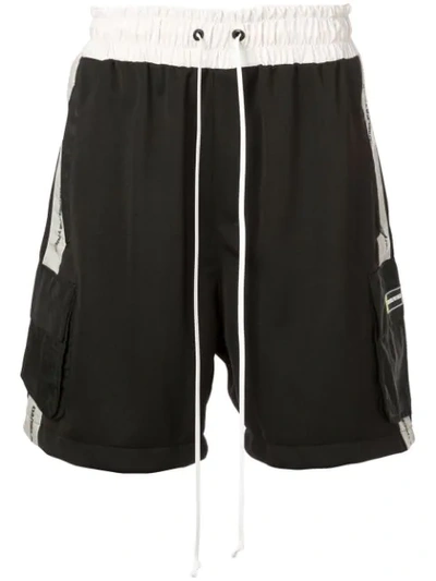 Daniel Patrick Men's Colourblock Track Shorts In Black