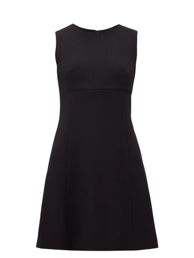 Dolce & Gabbana Panelled Wool-crepe Dress In Black