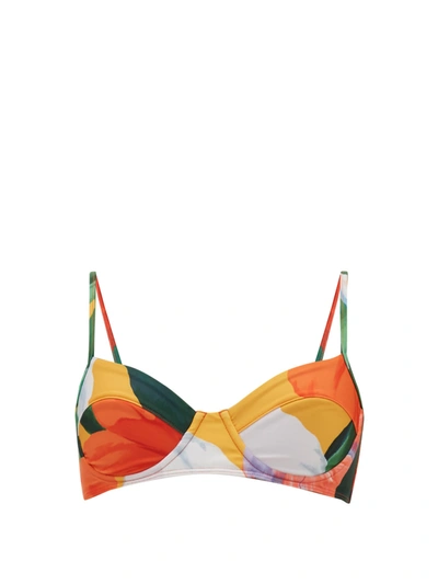 Mara Hoffman Lua Floral-print Underwire Bikini Top In Multi