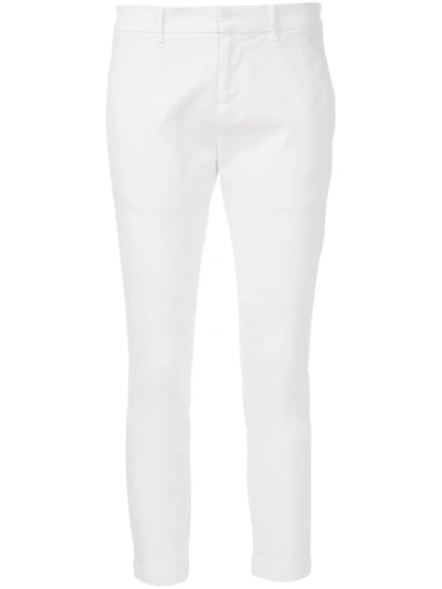 Nili Lotan Tel Aviv Stretch-cotton Twill Trousers In White