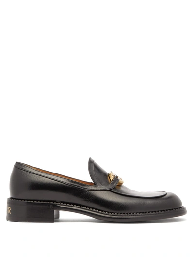 Gucci Zumi Gg-horsebit Leather Loafers In Black