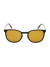 Zegna 54mm Polarized Square Sunglasses In Black