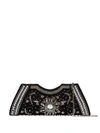 Shrimps Black Dallas Crystal Baguette Clutch Bag