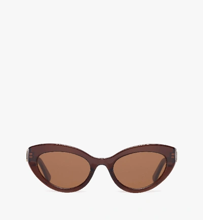 Mcm Logo Plaque Cat-eye Sunglasses In Brown