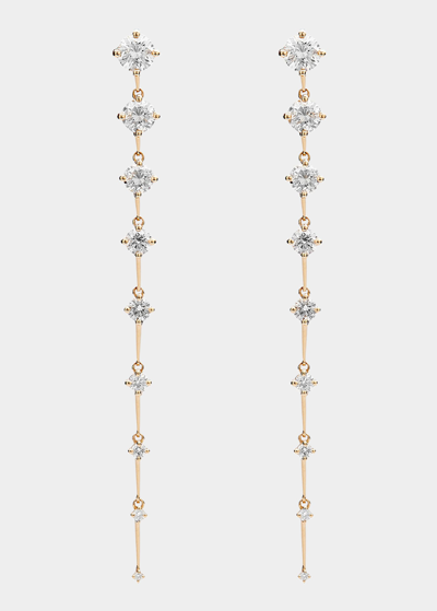 Fernando Jorge Yellow Gold And Diamond Brilliant Sequence Long Earrings