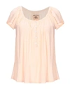 Semicouture T-shirts In Salmon Pink