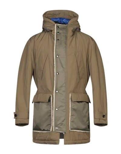 Dondup Coats In Military Green