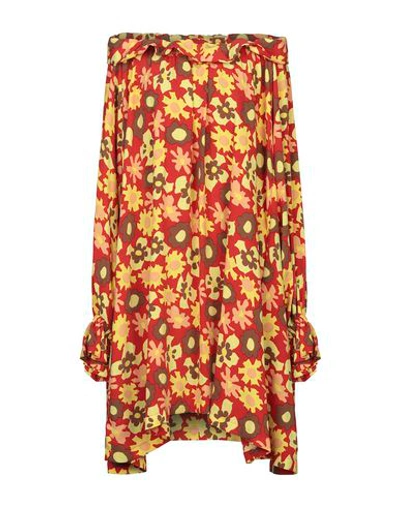 Mm6 Maison Margiela Midi Dresses In Yellow