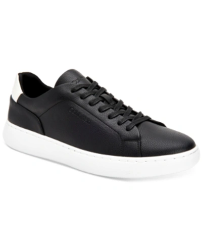 Calvin Klein Men's Falconi Fashion Sneakers Men's Shoes In Black Leat