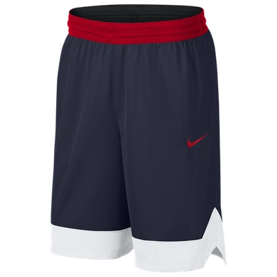 Nike Men's Dri-fit Icon Basketball Shorts In Navy/red/white