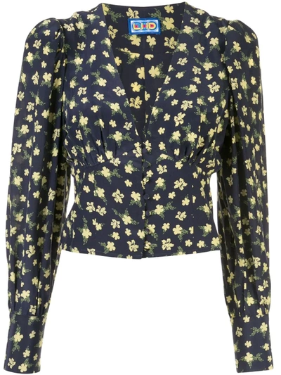 Lhd Roadhouse Blouse, Ditsy Floral Black