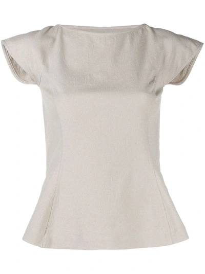 Rick Owens Sade Cut-out Blouse In Neutrals