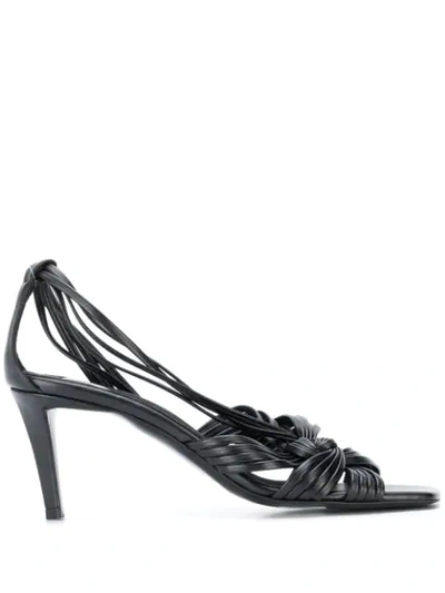 Stella Mccartney Woven Eco-leather Sandals In Black