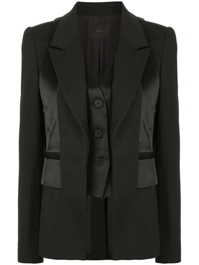 Dion Lee Tuxedo Waistcoat Blazer In Black