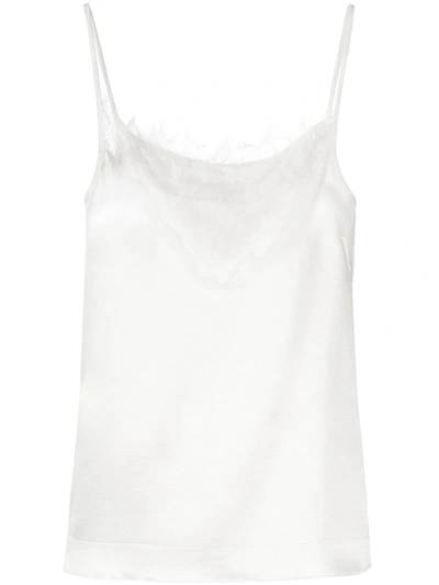 Dion Lee Lace-panelled Satin Camisole In White