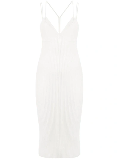 Dion Lee Layered Bra Fitted Dress In White