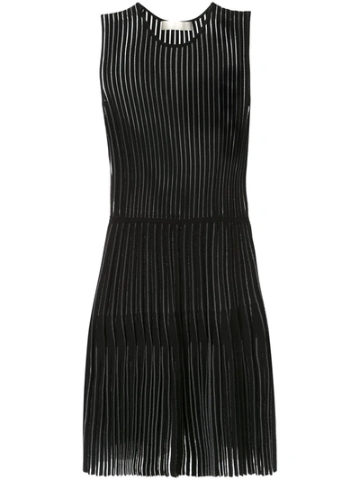 Dion Lee Godet Pleat Mini Dress In Black