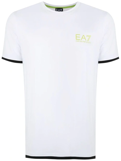 Ea7 Chest Logo T-shirt In White