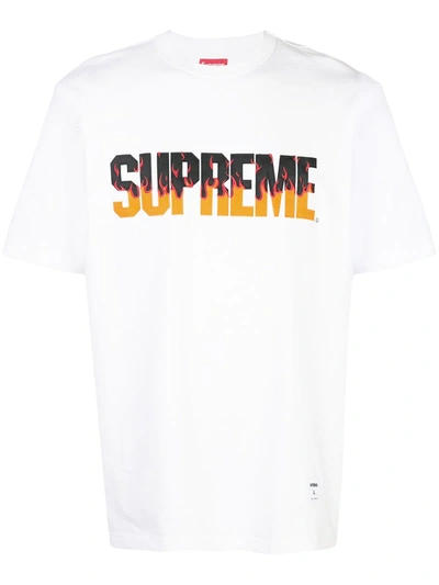 Supreme Flame T-shirt In White