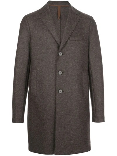 Harris Wharf London Single Breasted Coat In Grey