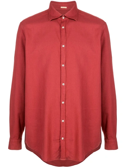 Massimo Alba Plain Shirt In Red