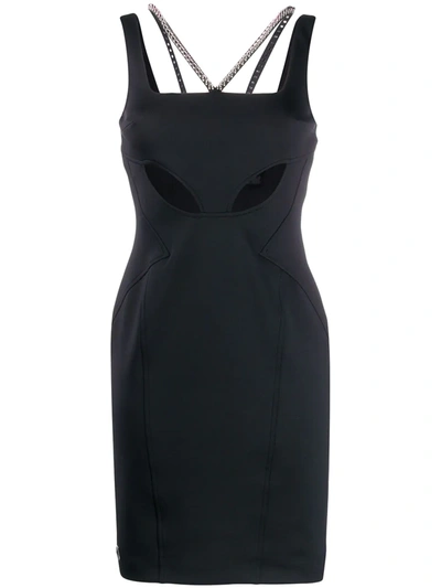 Philipp Plein Cut-out Mini Dress In Black