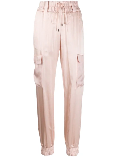 Tom Ford Silk-satin Track Pants In Pink